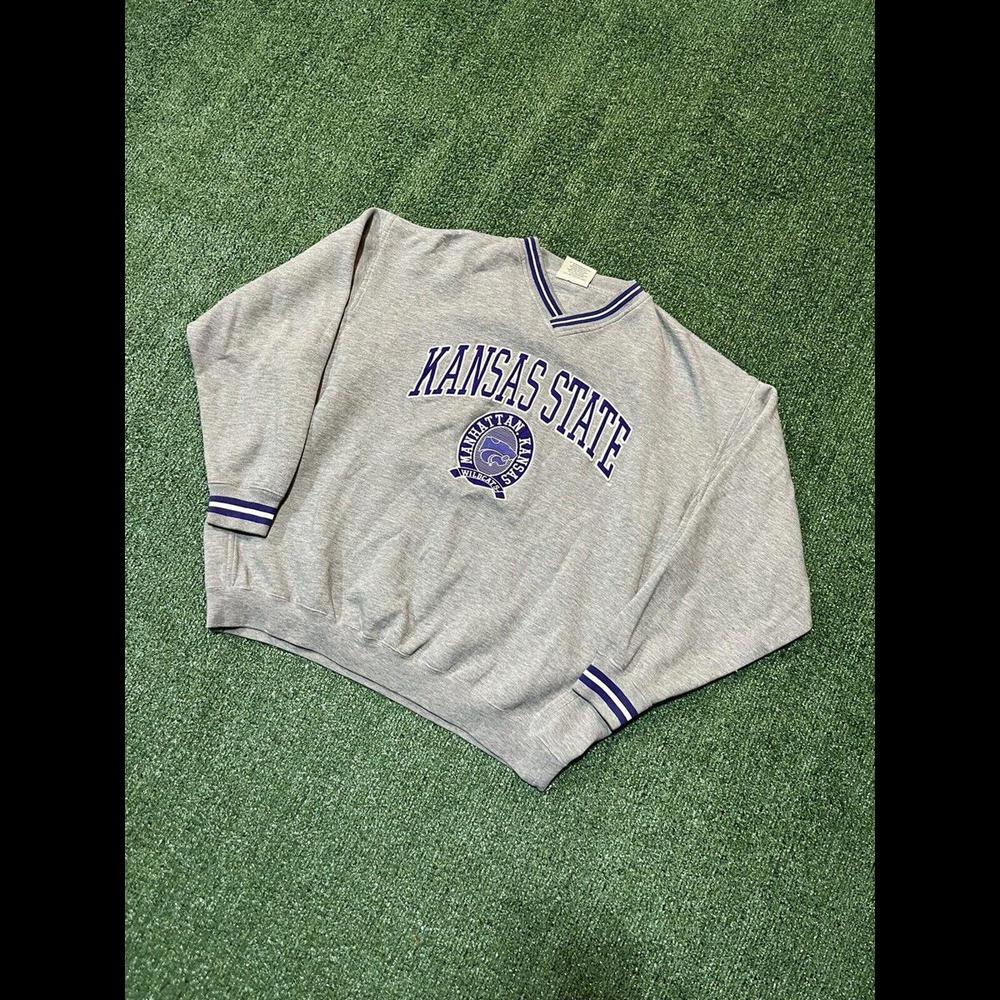 Men's Kansas State Wildcats KSU Cotton Blend Sweatshirt Size XL Embroidered